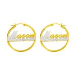 Custom name hoop earrings celebrating your identity
