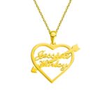 Embrace Your Love Story – Heart Arrow Name Necklace – For Cherished Moments Together - Image 2