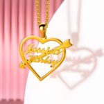 Embrace Your Love Story – Heart Arrow Name Necklace – For Cherished Moments Together - Image 4