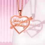 Embrace Your Love Story – Heart Arrow Name Necklace – For Cherished Moments Together - Image 5