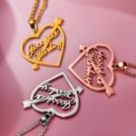 Embrace Your Love Story – Heart Arrow Name Necklace – For Cherished Moments Together - Image 6