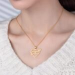 Embrace Your Love Story – Heart Arrow Name Necklace – For Cherished Moments Together - Image 9