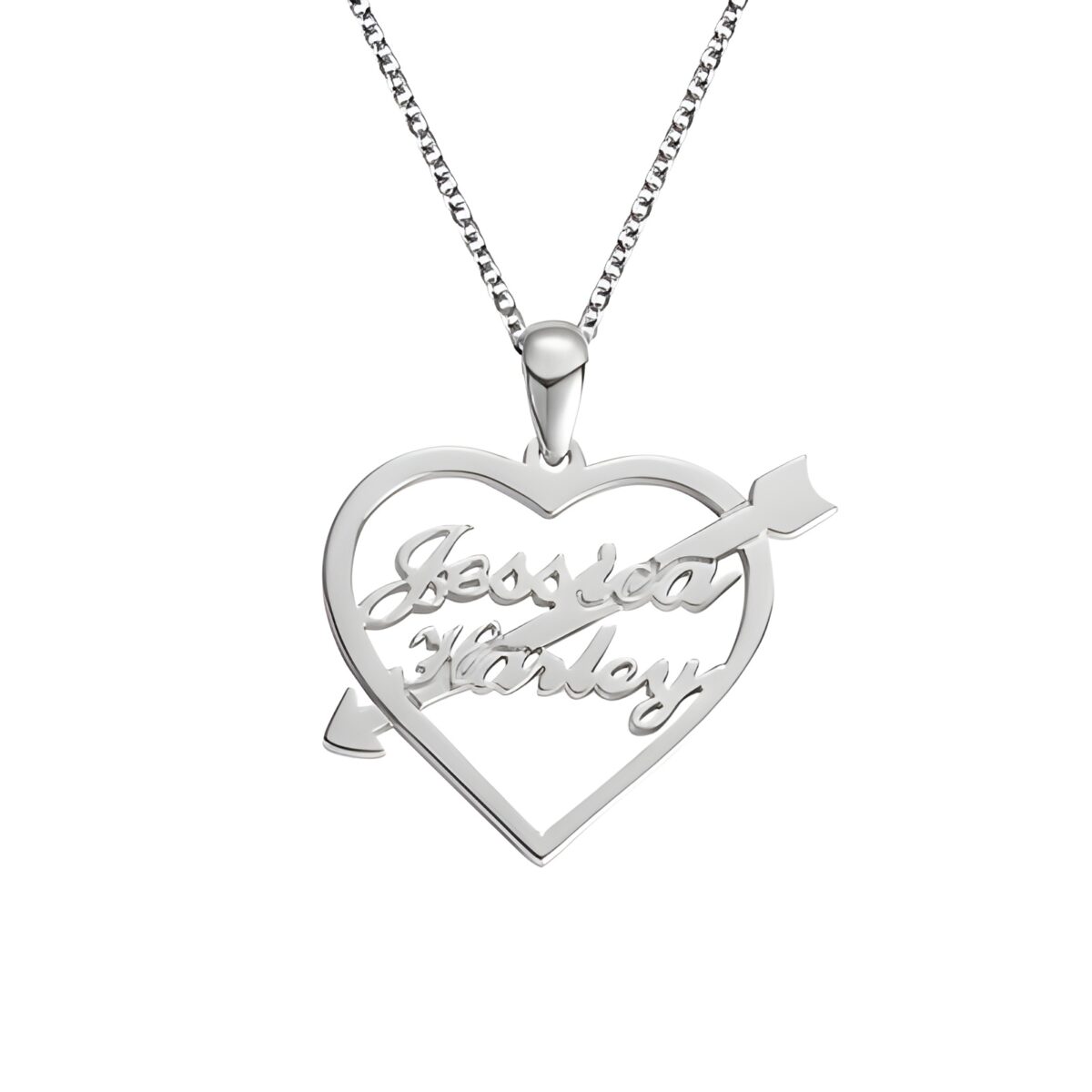 Heart Arrow Name Necklace for cherished moments