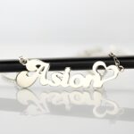 Carry Love Close – Heart Name Necklace in Sterling Silver – A Cherished Keepsake for You or Someone Special - Image 2