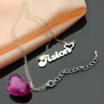 Carry Love Close – Heart Name Necklace in Sterling Silver – A Cherished Keepsake for You or Someone Special - Image 3