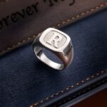 Carry Your Story – Custom Square Sterling Silver Initial Signet Ring – For Him & Her - Image 5