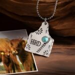 Carry Wisdom and Hope – Custom Cow Tag Turquoise Necklace – A Meaningful Keepsake for Loved Ones - Image 7