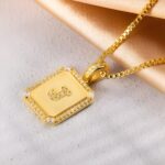 Embrace Your Story – Golden Octagon Initial Necklace – A Timeless Treasure for Her - Image 3