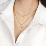 Embrace Your Story – Golden Octagon Initial Necklace – A Timeless Treasure for Her - Image 5