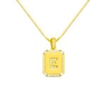 Golden octagon initial necklace celebrating your story