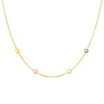 Birthstone charm necklace gift for loved ones