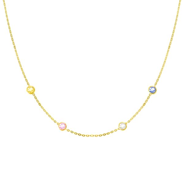 Birthstone charm necklace gift for loved ones