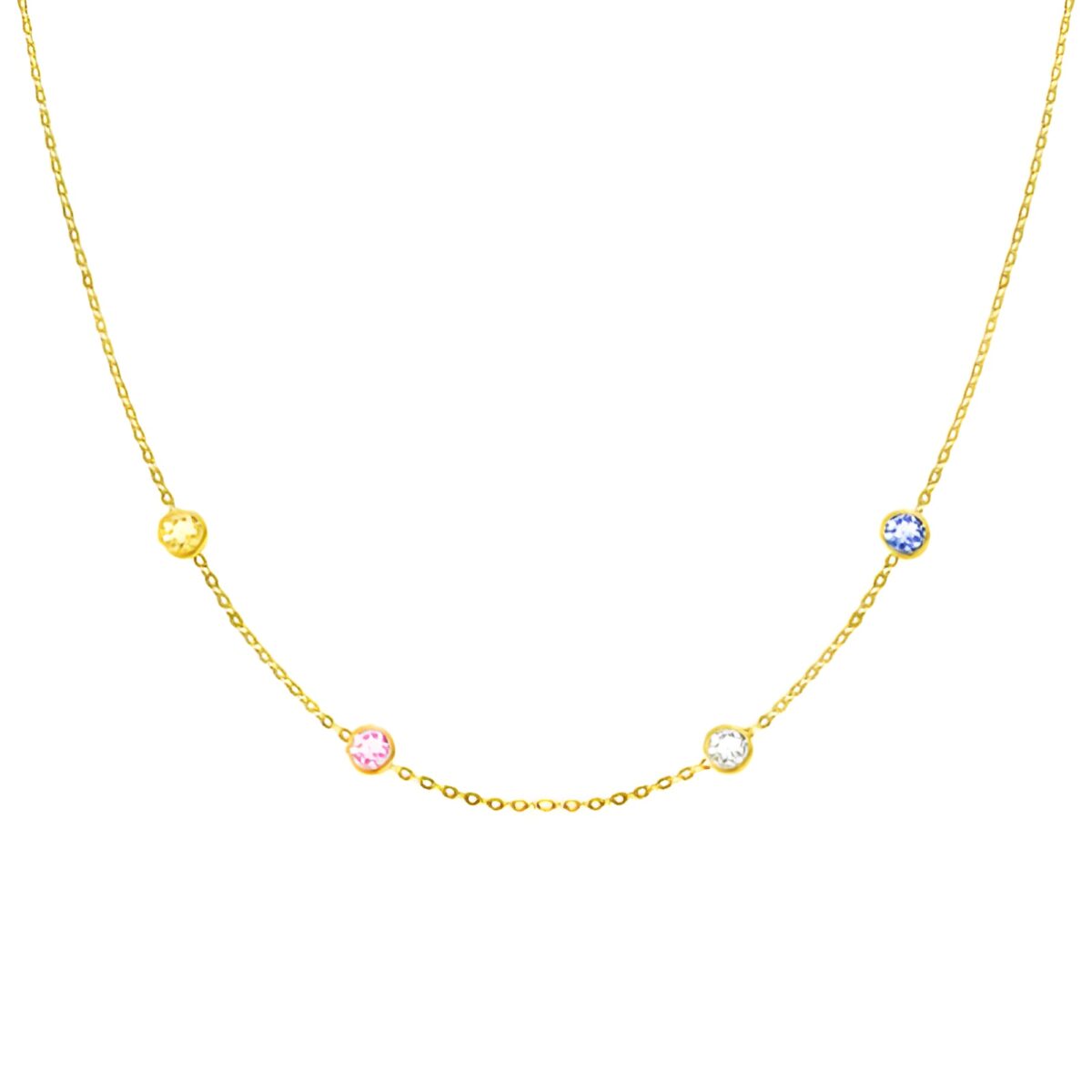 Birthstone charm necklace gift for loved ones
