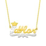 Lace-detail name necklace, a cherished keepsake