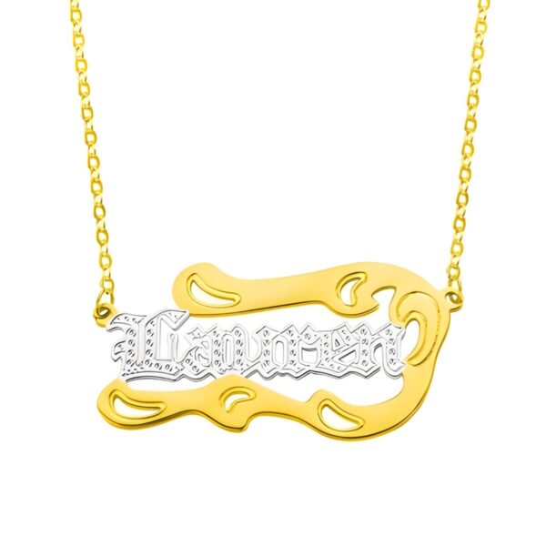 Wave-shaped name necklace celebrating love and individuality