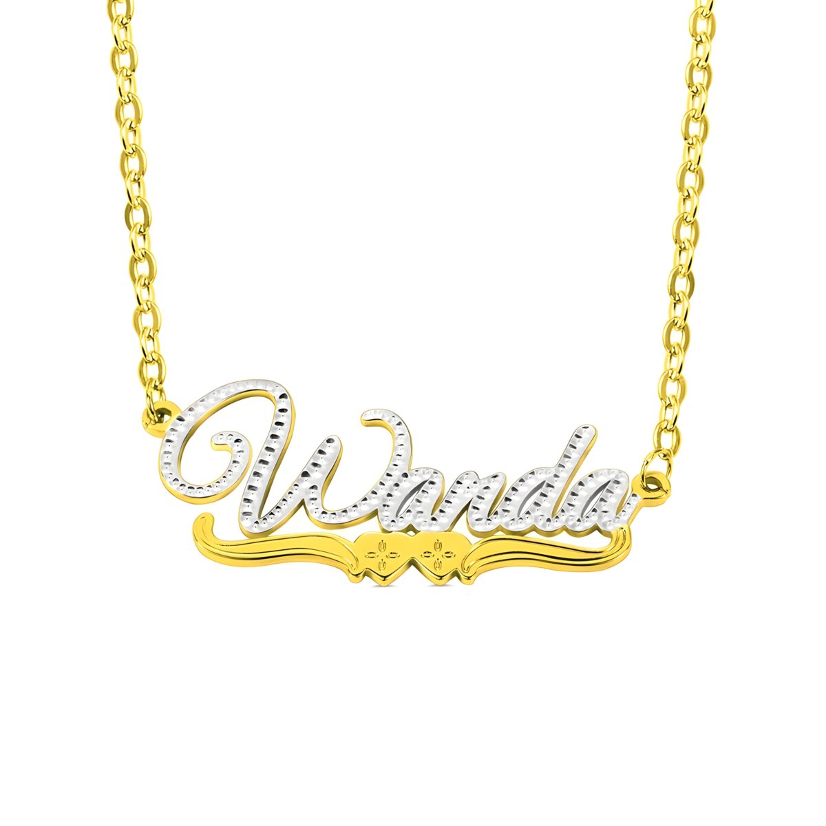 Delicate lace name necklace for cherished stories