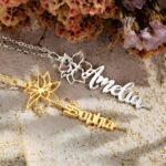 Embrace Your Story – Floral Birth Flower Name Necklace – A Cherished Keepsake for Her - Image 3