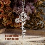 Embrace Your Story – Floral Birth Flower Name Necklace – A Cherished Keepsake for Her - Image 4