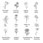 Embrace Your Story – Floral Birth Flower Name Necklace – A Cherished Keepsake for Her - Image 5