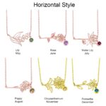 Embrace Your Story – Birth Flower & Stone Necklace – A Timeless Treasure for Loved Ones - Image 3