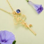 Embrace Your Story – Birth Flower & Stone Necklace – A Timeless Treasure for Loved Ones - Image 5