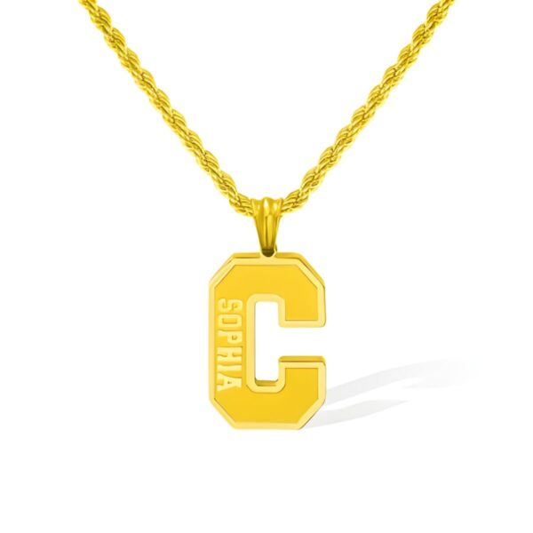 Personalized sports necklace for celebrating victories