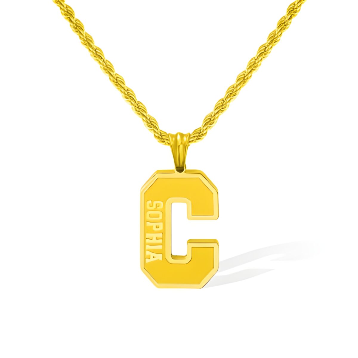 Personalized sports necklace for celebrating victories