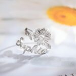 Embrace Your Story – Custom Birth Flower Name Ring – A Cherished Treasure for Loved Ones - Image 2