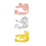 Custom birth flower name ring for heartfelt gifting
