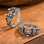 Embrace Luck and Love – Custom Initial Horseshoe Ring with Engraved Inner Band – A Cherished Token for Horse Enthusiasts and Loved Ones - Image 2