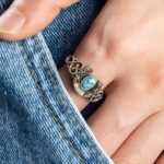 Embrace Fortune and Wisdom – Custom Turquoise Horseshoe Ring – A Cherished Token for Her Special Day - Image 5