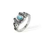 Custom turquoise horseshoe ring symbolizing luck and wisdom