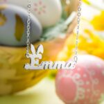 Celebrate Easter with a Personalized Bunny Name Necklace – Charming Custom Jewelry for Kids, Teens & Loved Ones - Image 2