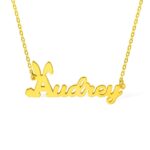 Personalized Bunny Name Necklace for Easter celebrations