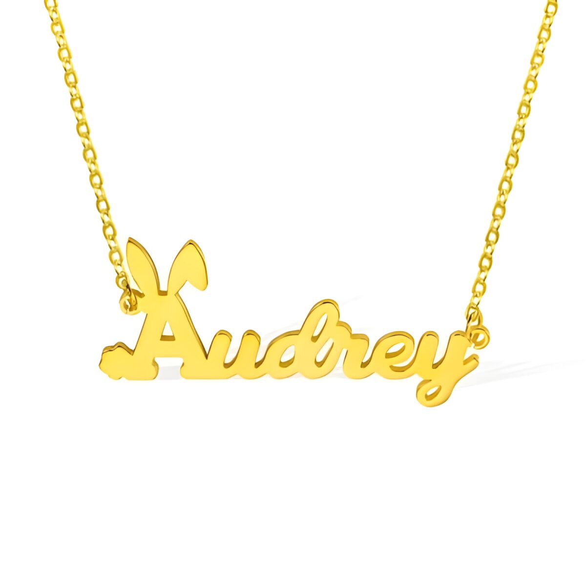 Personalized Bunny Name Necklace for Easter celebrations