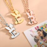 Celebrate Easter with a Custom Bunny Letter Necklace – Personalized Jewelry for Kids, Teens & Loved Ones - Image 2