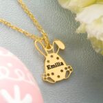 Celebrate Easter with a Personalized Bunny Egg Name Necklace – Charming Sterling-Silver Keepsake for Kids, Teens & Loved Ones - Image 2