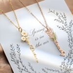 Embrace Your Story – Birth Flower Name Necklace – A Cherished Keepsake for Her Special Day - Image 4