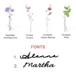 Embrace Your Story – Birth Flower Name Necklace – A Cherished Keepsake for Her Special Day - Image 9