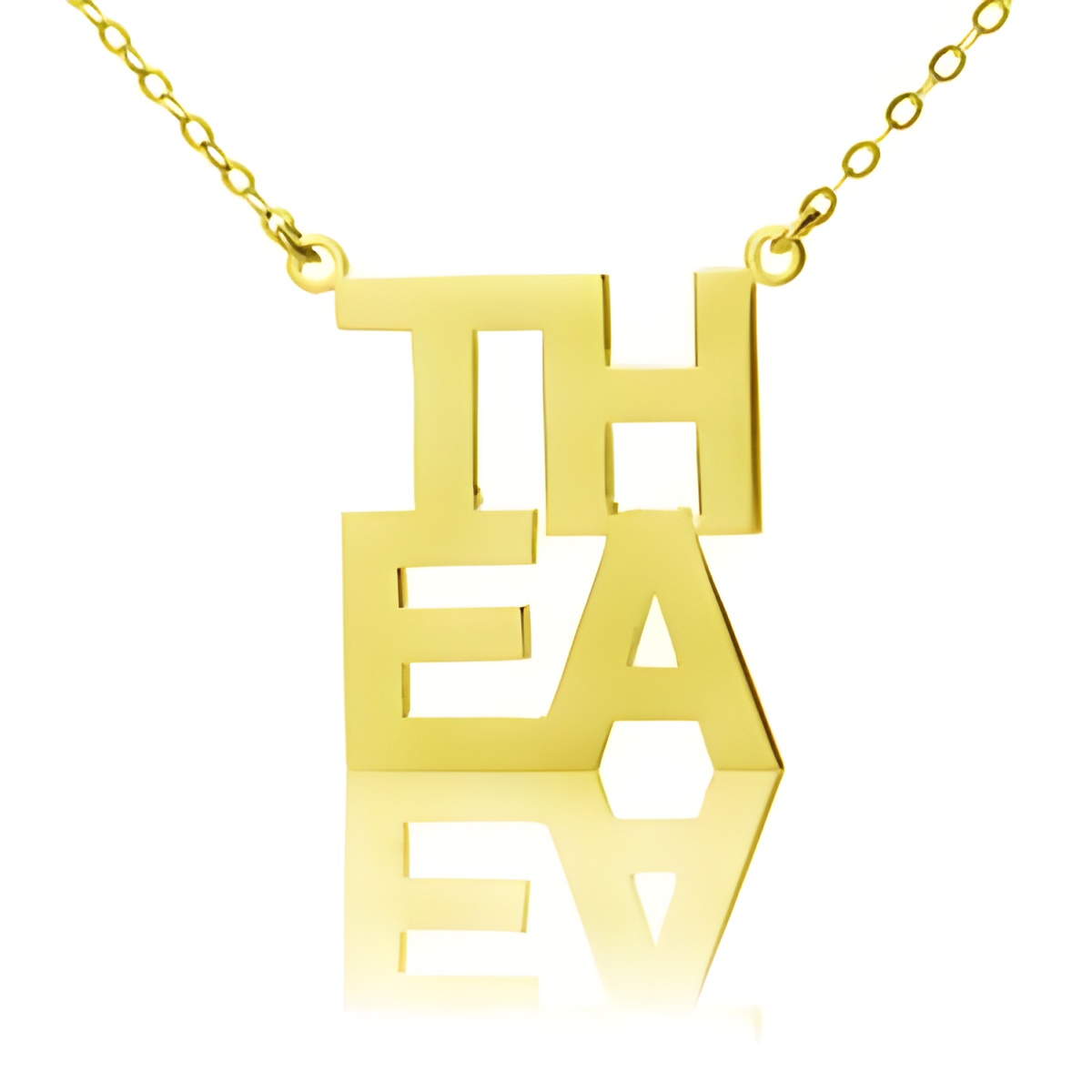 Personalized gold letter necklace for cherished connections