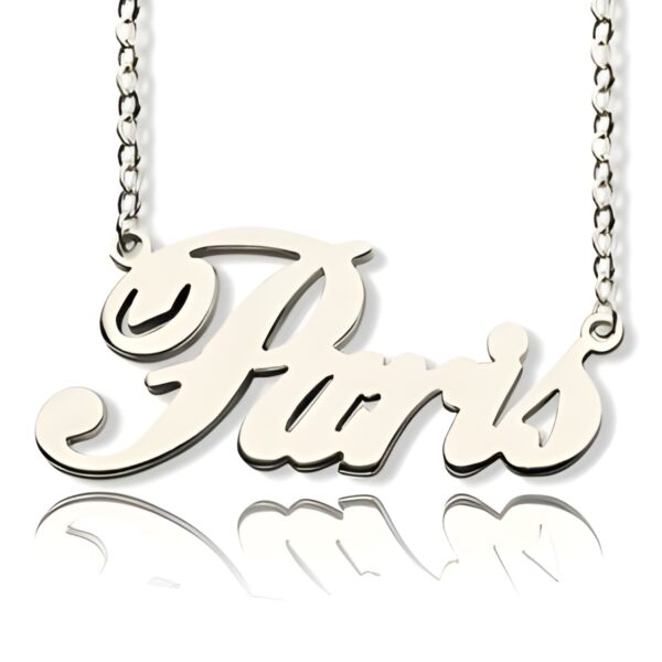 Sterling silver name necklace embracing your story