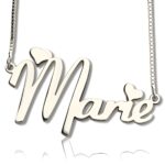 Sterling silver heart name necklace for cherished moments