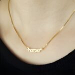 Carry Your Heart Close – Mini Name Necklace in 18K Gold Plating – A Cherished Keepsake for Everyday Elegance - Image 2
