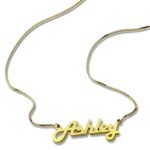 Shine Bright with Your Name – Retro Gold-Plated Name Necklace – A Timeless Treasure for You or a Loved One - Image 2