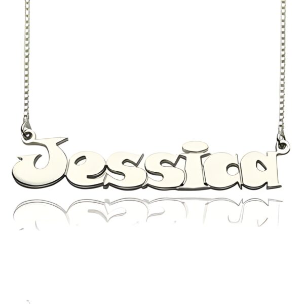Custom comic name necklace for kids