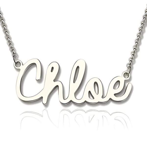 Personalized name necklace gift in sterling silver