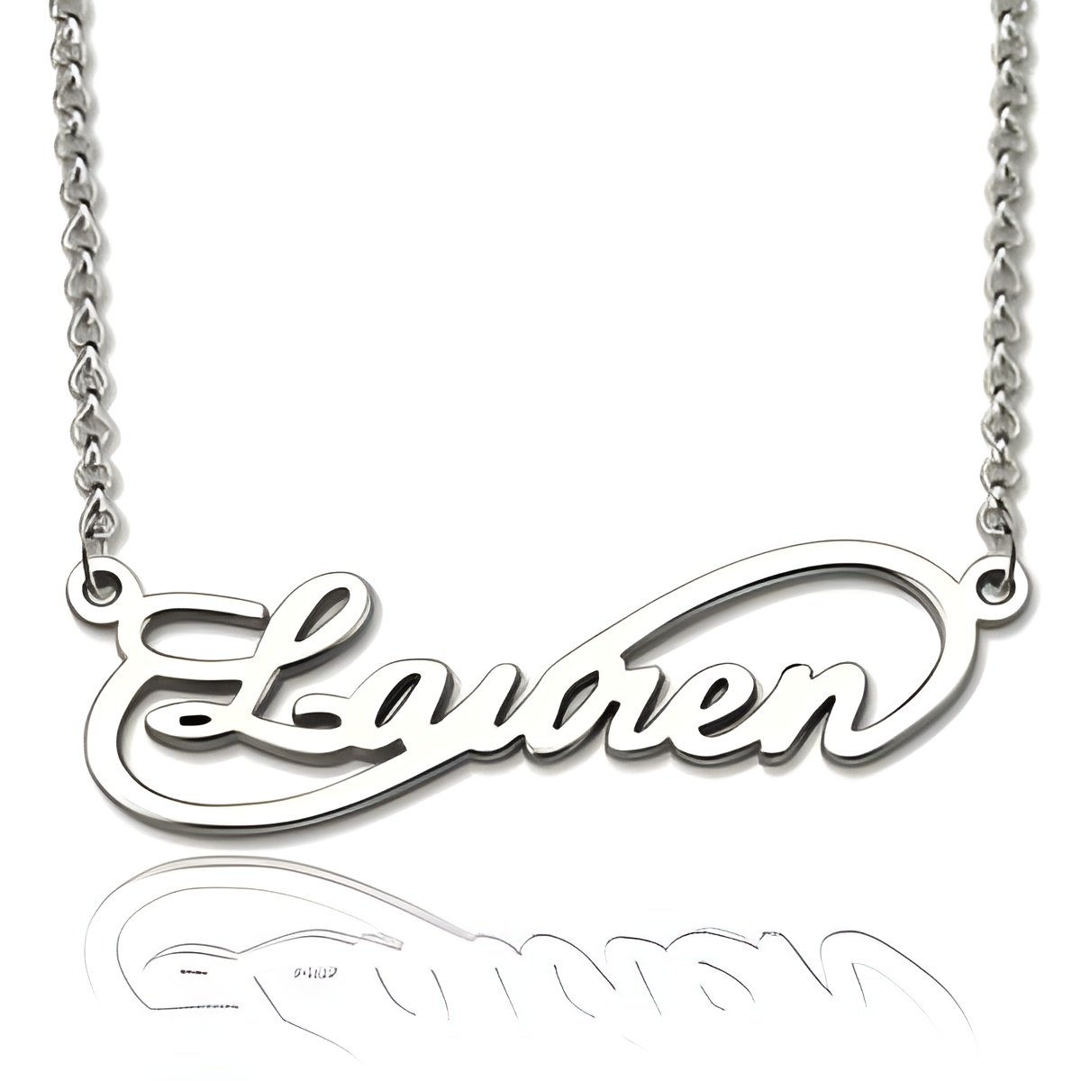Infinity style name necklace to carry their name forever