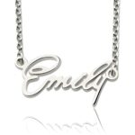 Tiny sterling silver name necklace for cherished gifts