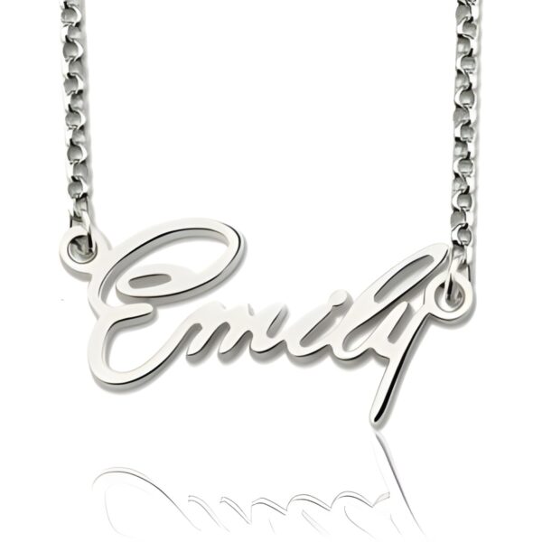 Tiny sterling silver name necklace for cherished gifts