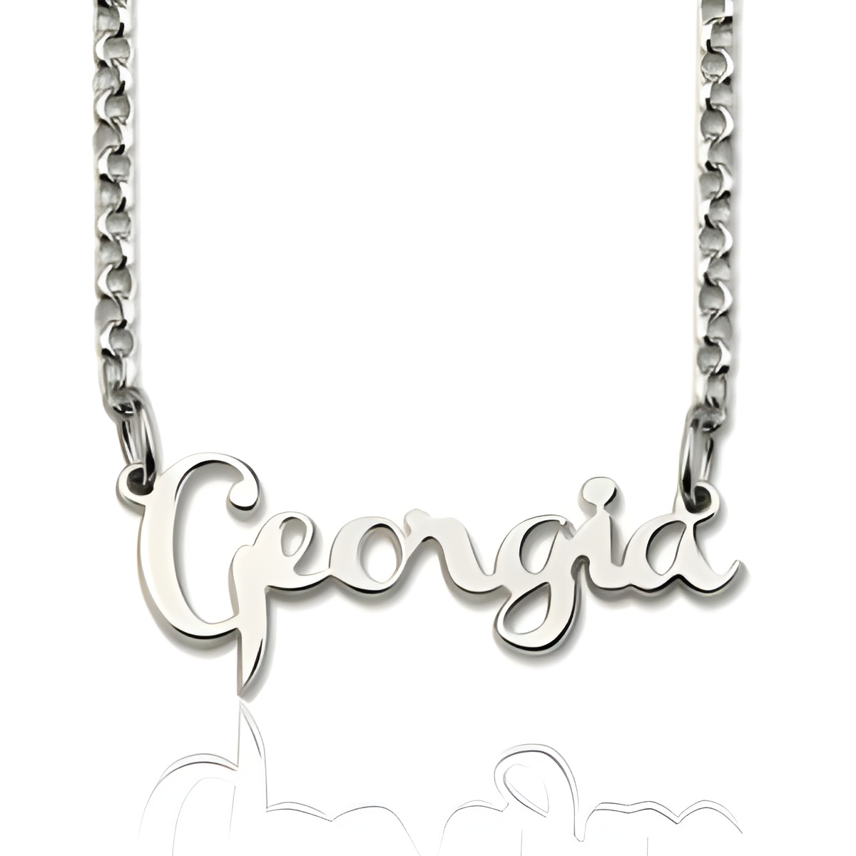 Personalized sterling silver name necklace for her
